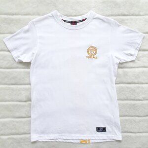 Versace Men's T-Shirt Medusa Logo White Small
